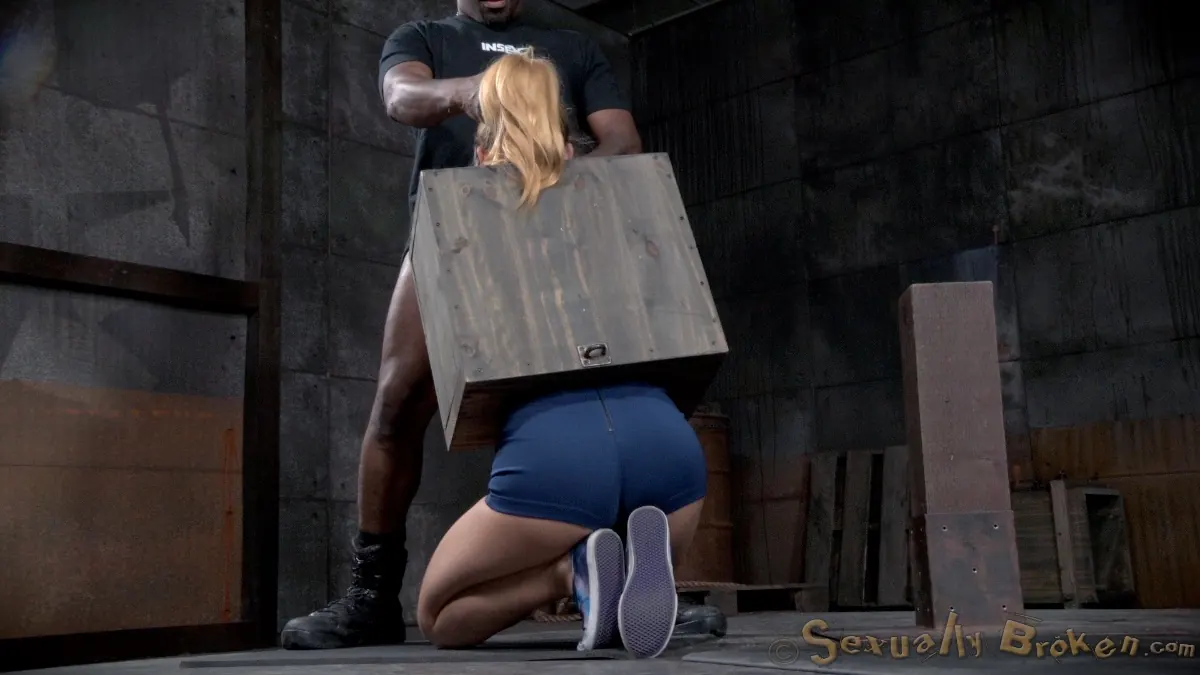 Insex 'Blue eyed blonde Alina West bolted into a wooden box and roughly fucked by BBC, drooling deepthroat!' starring Alina West (Photo 6)