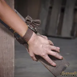 London River en 'Insex' ¡Puta sybian en cepo haciendo garganta profunda, London River babeando y destruida por una polla! (Miniatura 4)